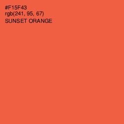 #F15F43 - Sunset Orange Color Image